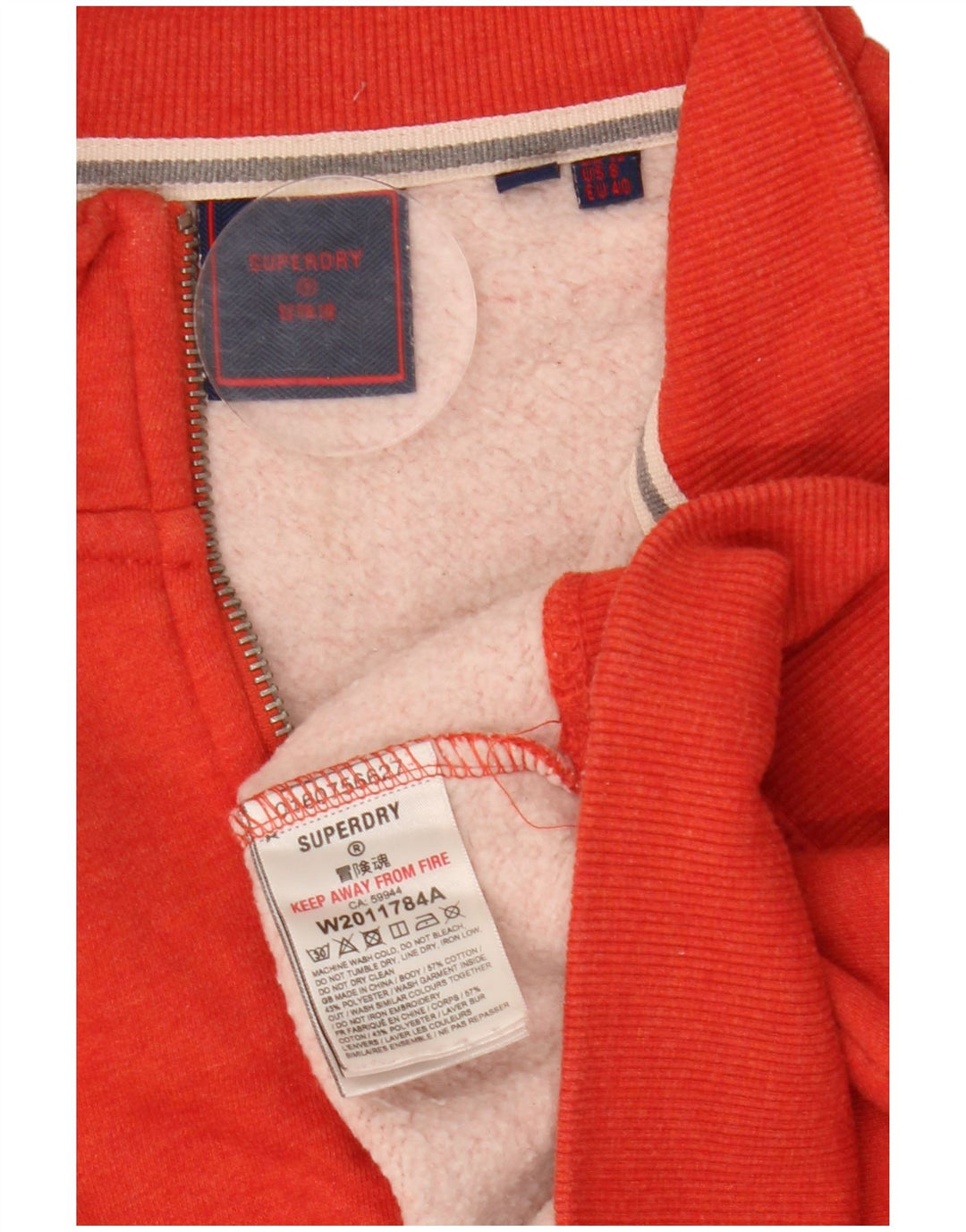 SUPERDRY Женский укороченный свитшот оверсайз UK 12 Средний Красный