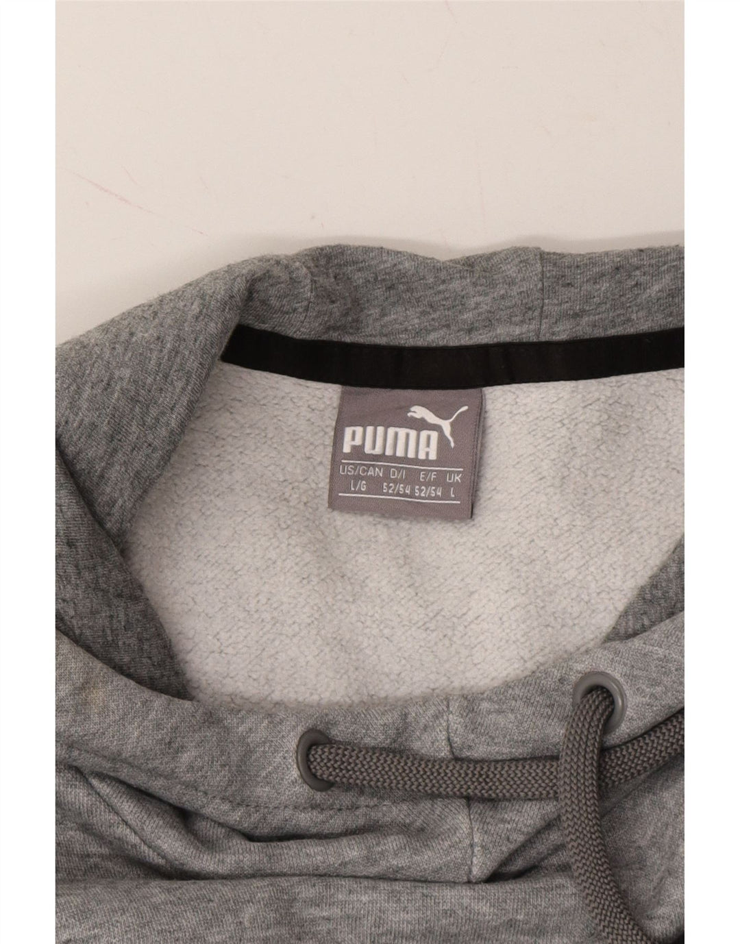 PUMA Mens Hoodie Jumper Large Grey Cotton Vintage Puma and Second-Hand Puma from Messina Hembry 