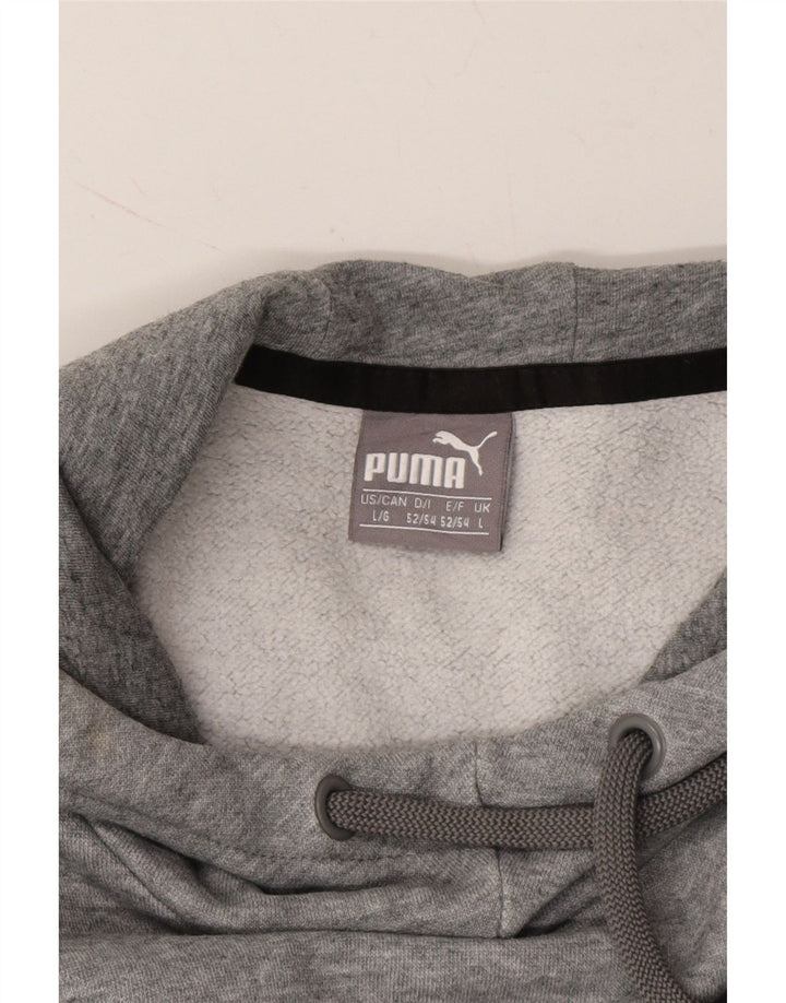 PUMA Mens Hoodie Jumper Large Grey Cotton Vintage Puma and Second-Hand Puma from Messina Hembry 