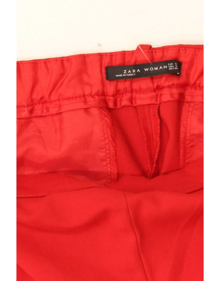 Женские узкие повседневные брюки Zara, маленькие W26 L26, красные