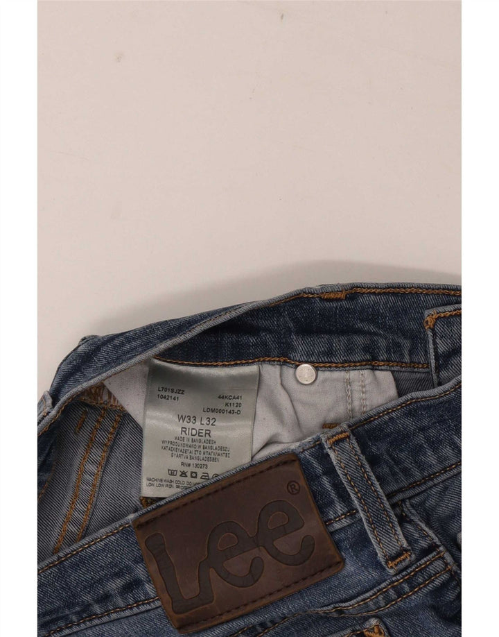 Мужские джинсы Lee Rider Slim W33 L32, синий хлопок