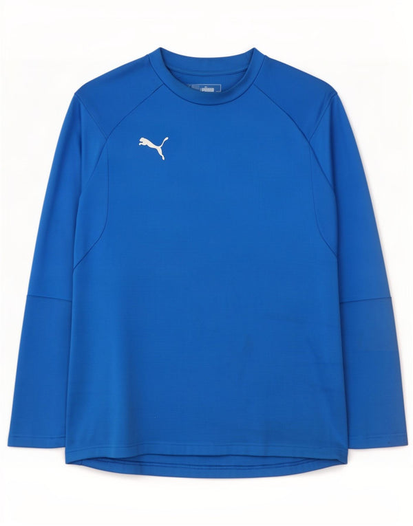 Мужской топ Puma с длинным рукавом 2XL синий полиэстер