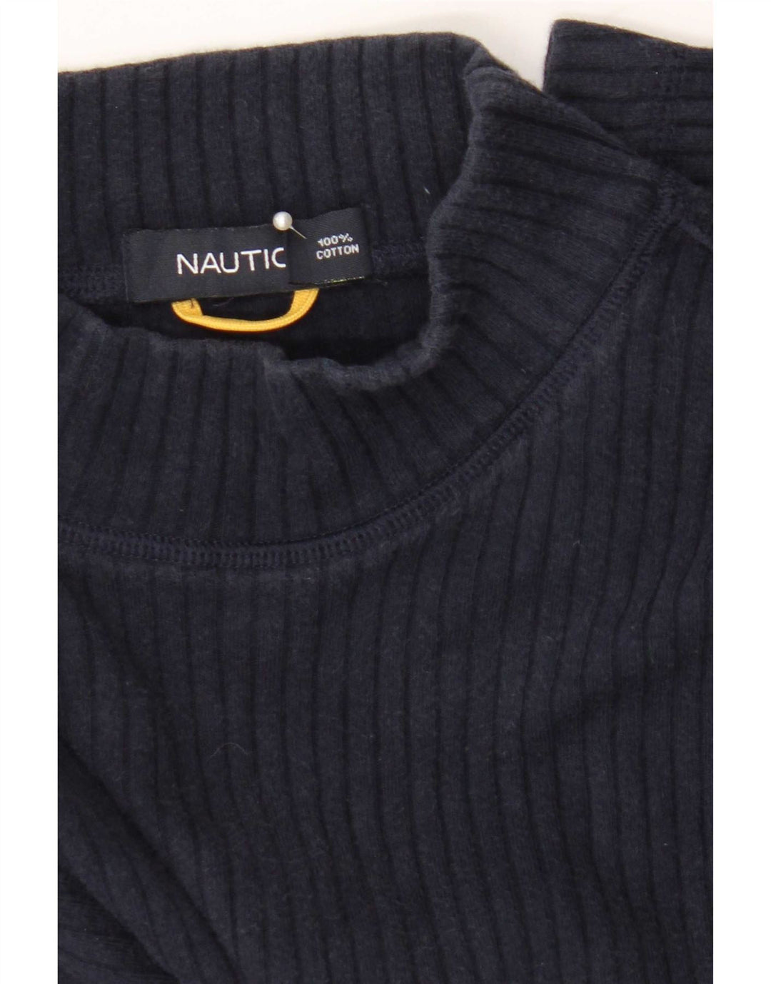 Мужской топ Nautica с длинным рукавом, средний темно-синий, хлопок с цветными блоками