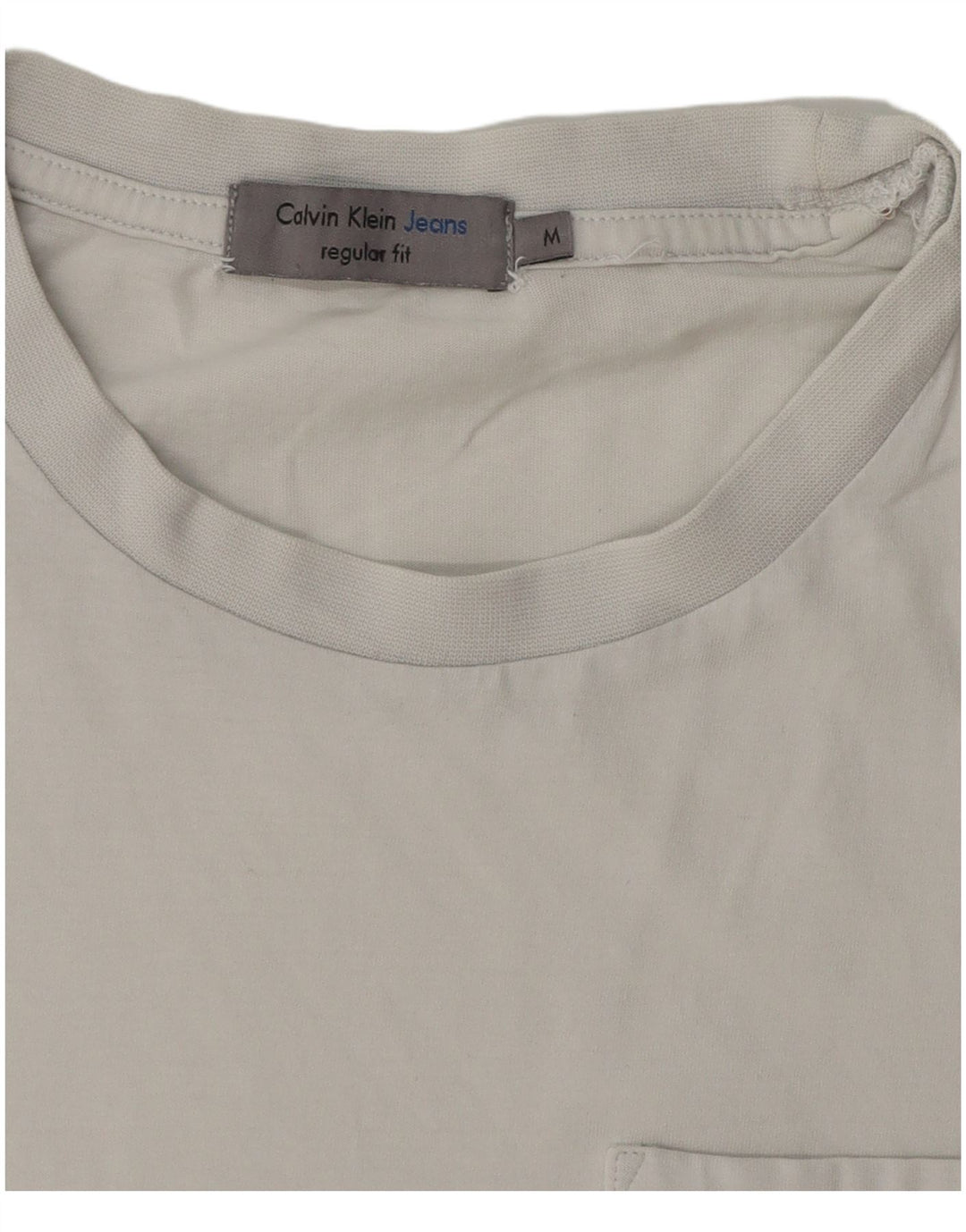 Мужская футболка с рисунком Calvin Klein Jeans стандартного кроя, средний белый