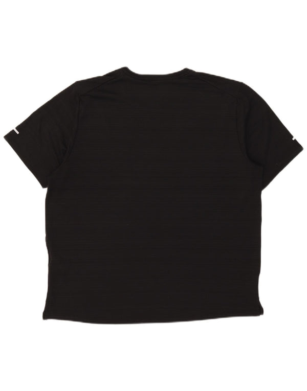 Мужская футболка Nike Dri Fit, большой черный полиэстер в тонкую полоску