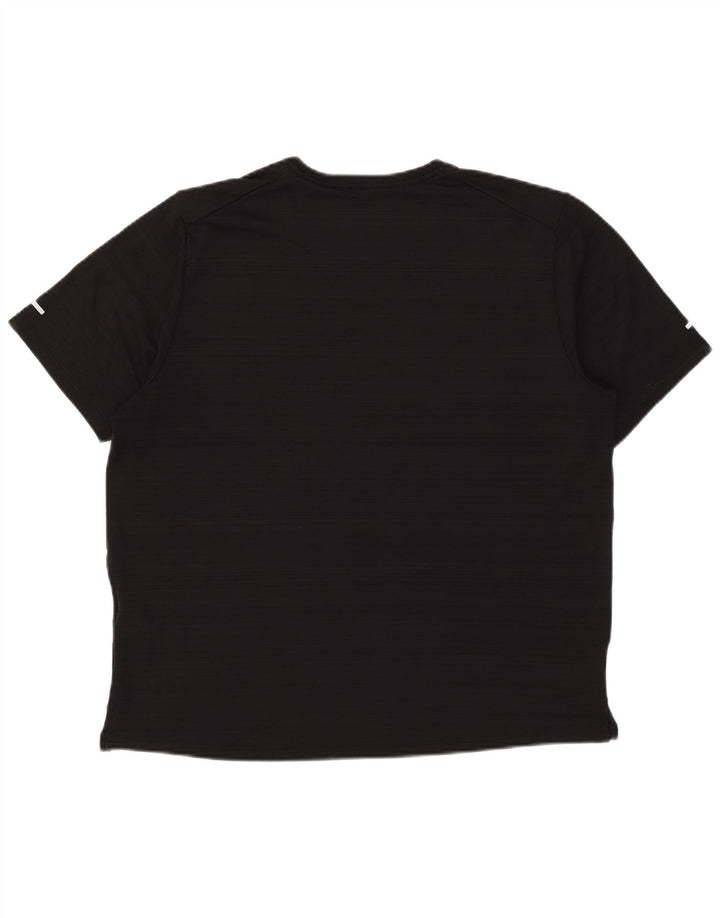 Мужская футболка Nike Dri Fit, большой черный полиэстер в тонкую полоску