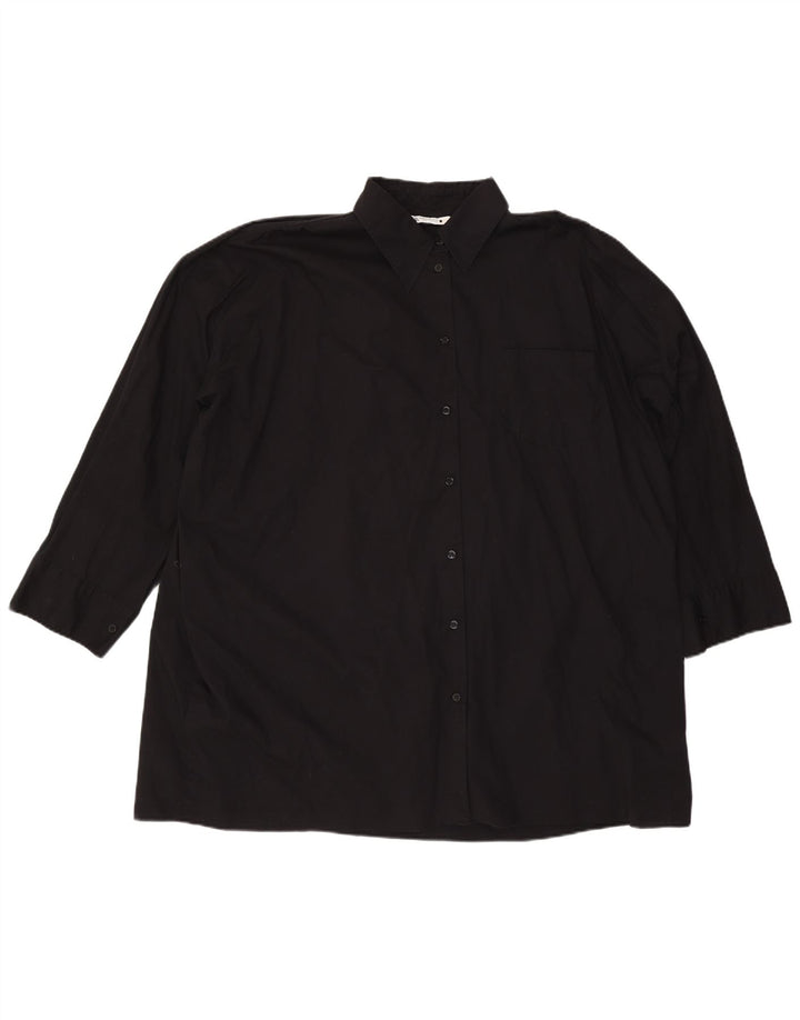 Женская рубашка оверсайз ZARA UK 18 XL, черная