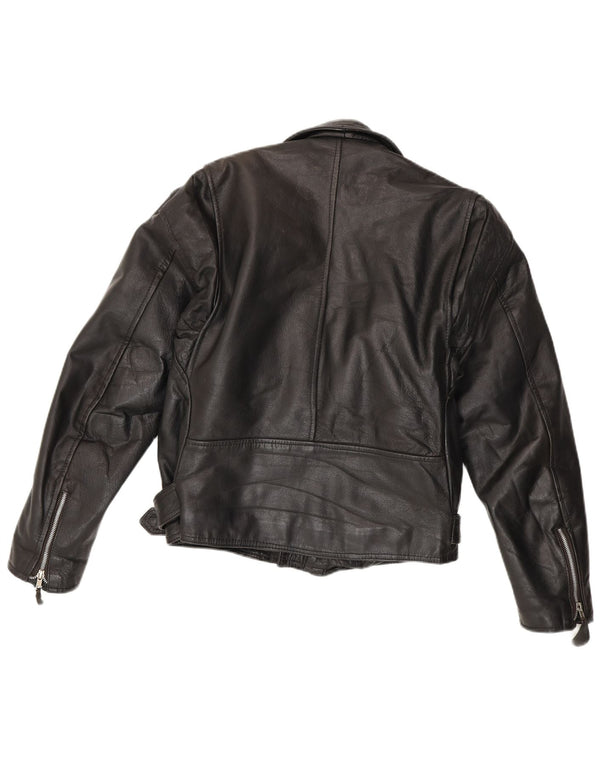 Винтажная мужская кожаная косуха IT 44 XS черная