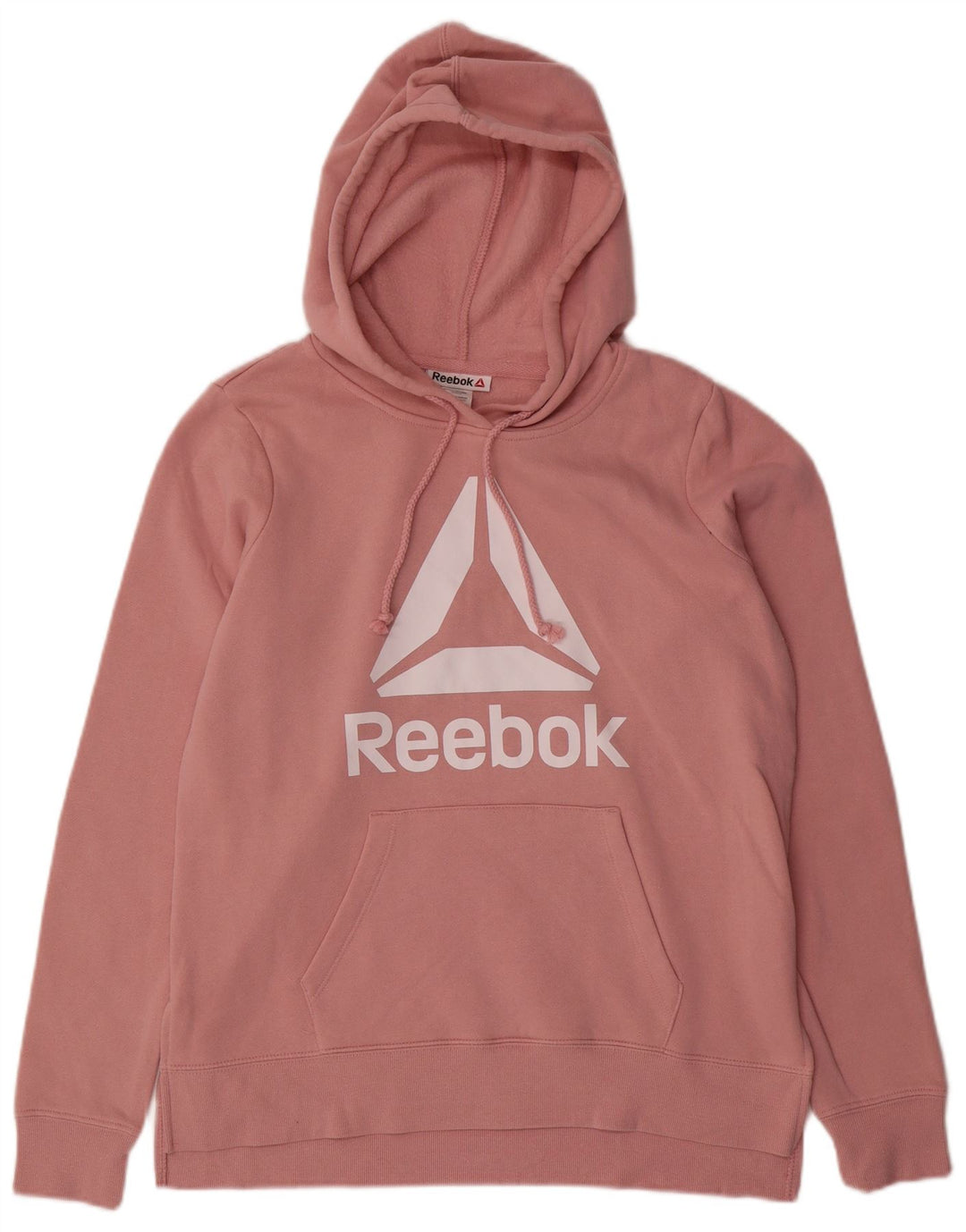 Женский джемпер с капюшоном REEBOK UK 14, хлопок среднего розового цвета