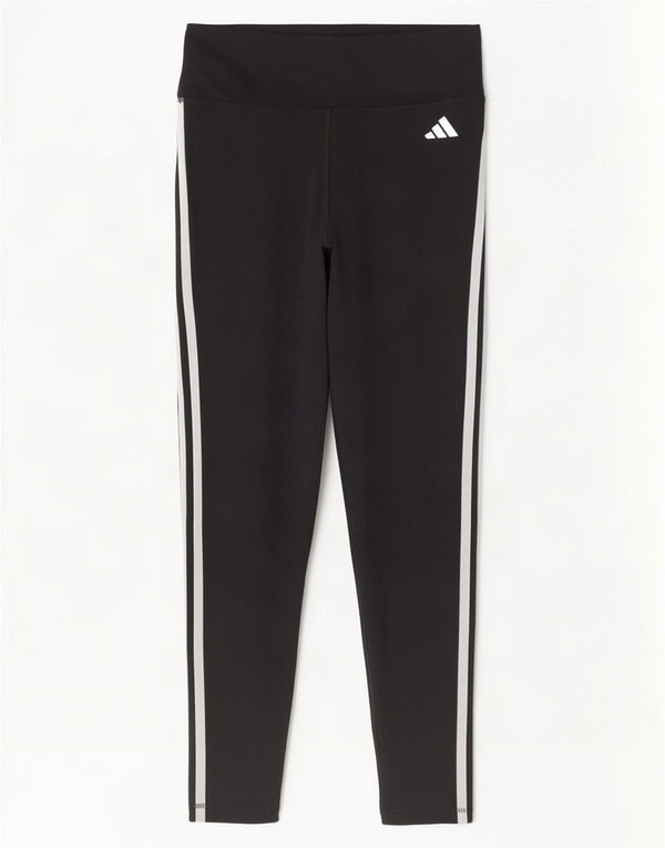 Женские обтягивающие укороченные леггинсы Adidas UK 12/14, средний черный полиэстер