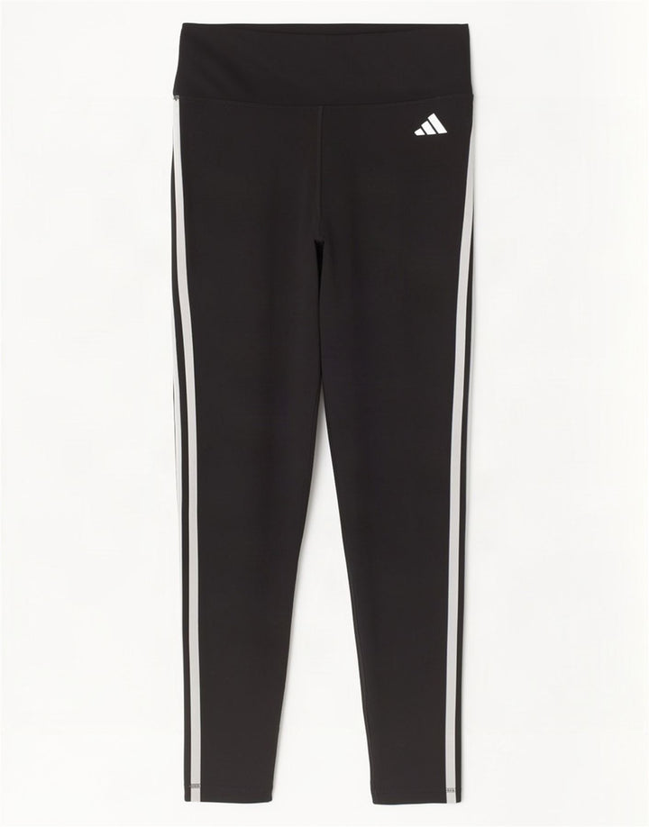 Женские обтягивающие укороченные леггинсы Adidas UK 12/14, средний черный полиэстер