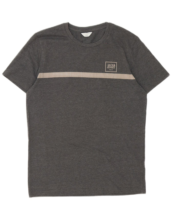 Мужская футболка Jack & Jones, маленький серый цвет, хлопок