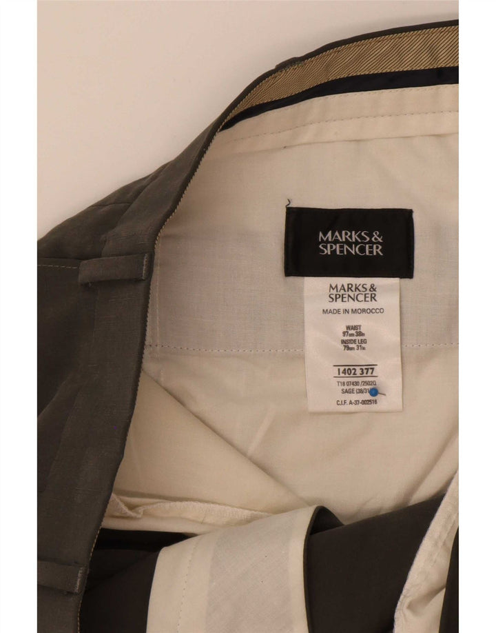 Мужские костюмные брюки Marks & Spencer W38 L31 серые из лиоцелла