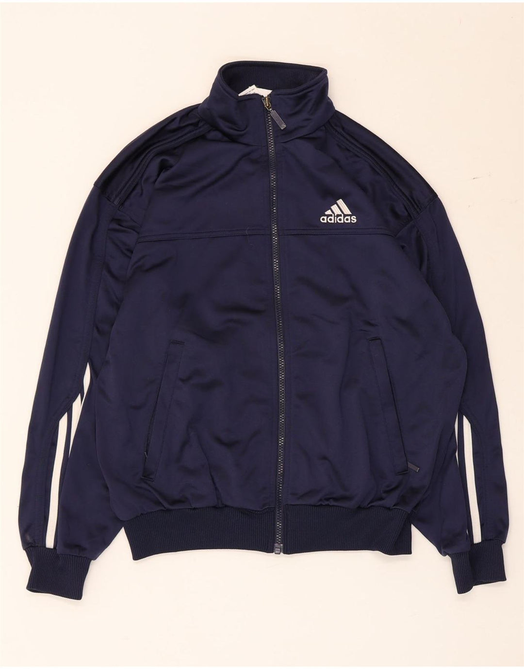 Спортивный костюм Adidas для девочек, верхняя куртка 13–14 лет, темно-синий полиэстер