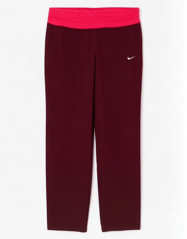 Спортивные брюки Nike для девочек 13–14 лет, XL, бордовый, хлопок с цветными блоками