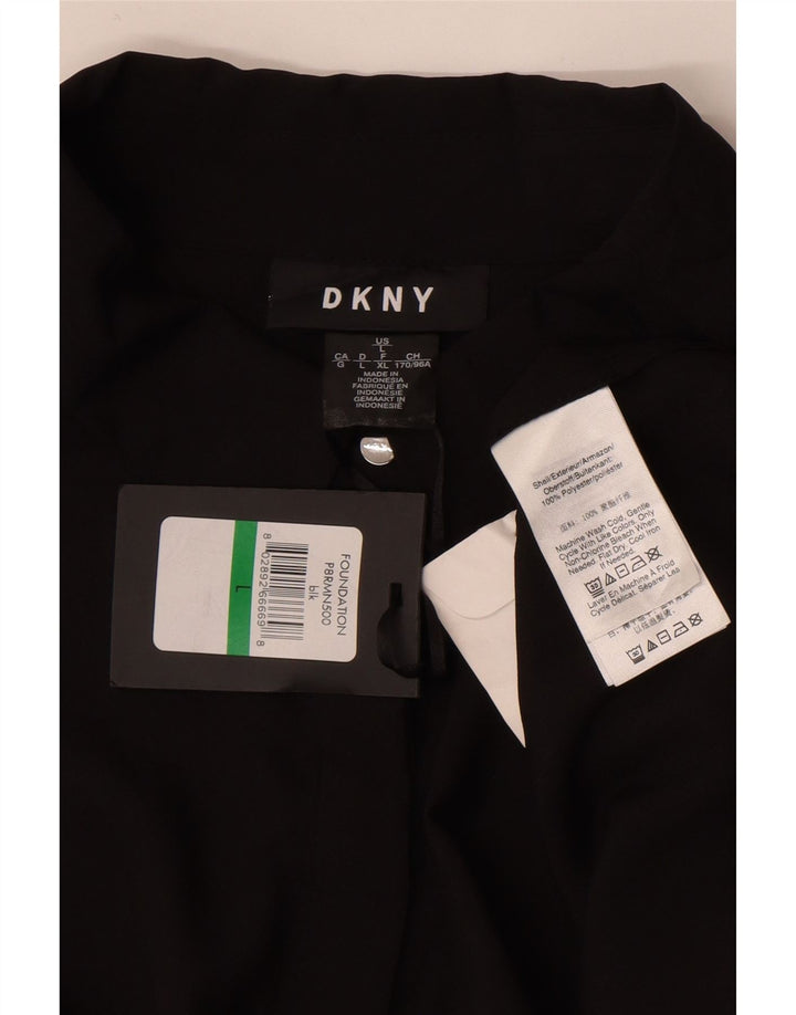 Женская блузка-рубашка Dkny UK 16, большой черный полиэстер