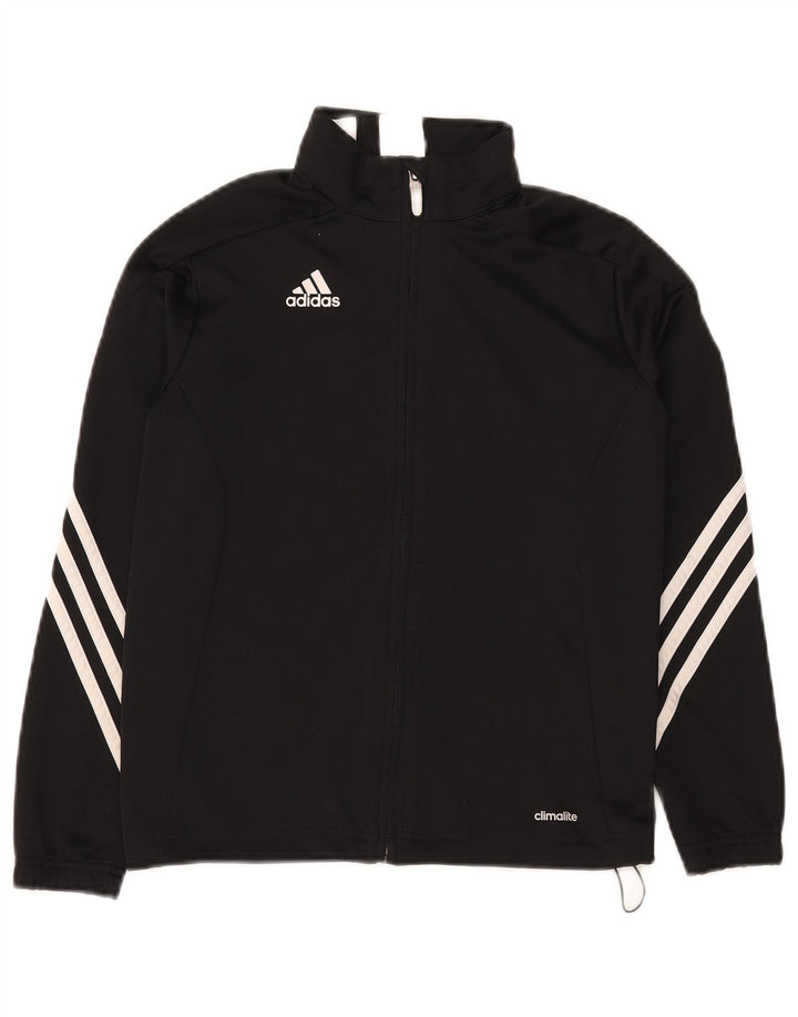 Спортивный костюм Adidas для девочек, верхняя куртка 9-10 лет, черный полиэстер