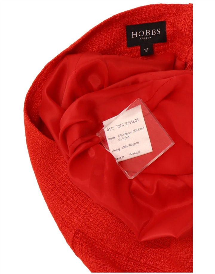 HOBBS Женская юбка-карандаш UK 12 Medium W30 Красная вискоза