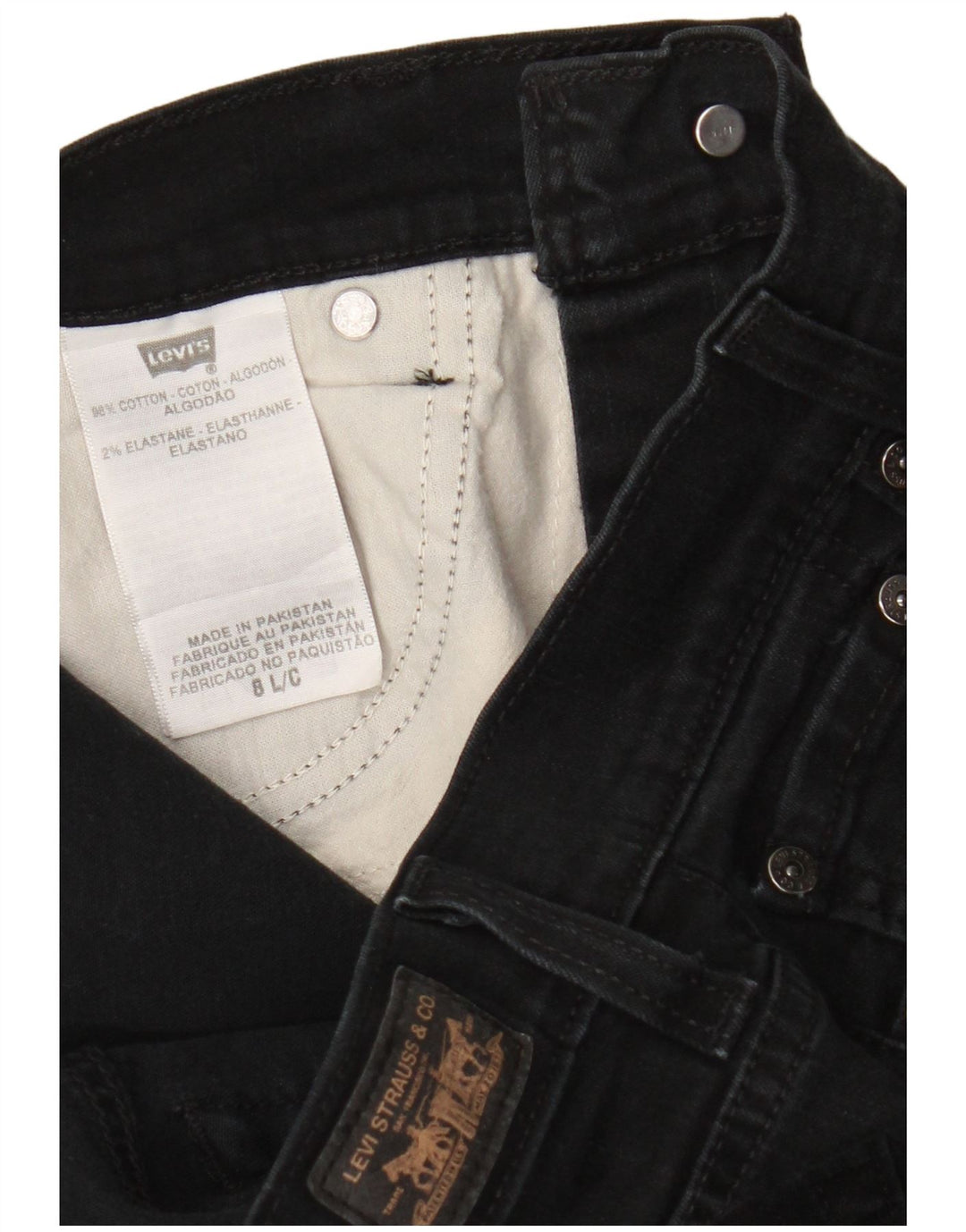 Женские джинсы Levi's 512 Bootcut US 8 Medium W28 L33 Черные