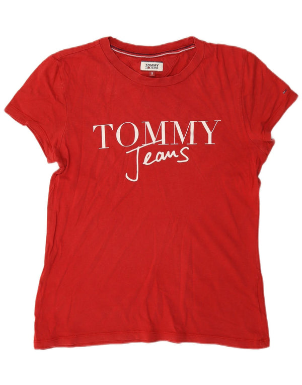 Женская футболка с рисунком Tommy Hilfiger Top UK 10, маленькая красная