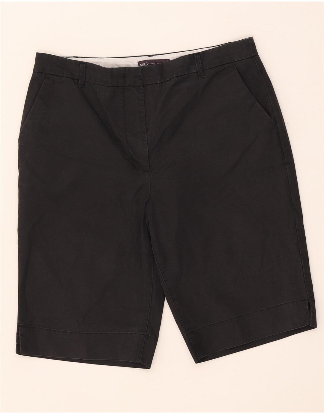 Женские шорты чинос Marks & Spencer UK 12, средний W32, черный хлопок