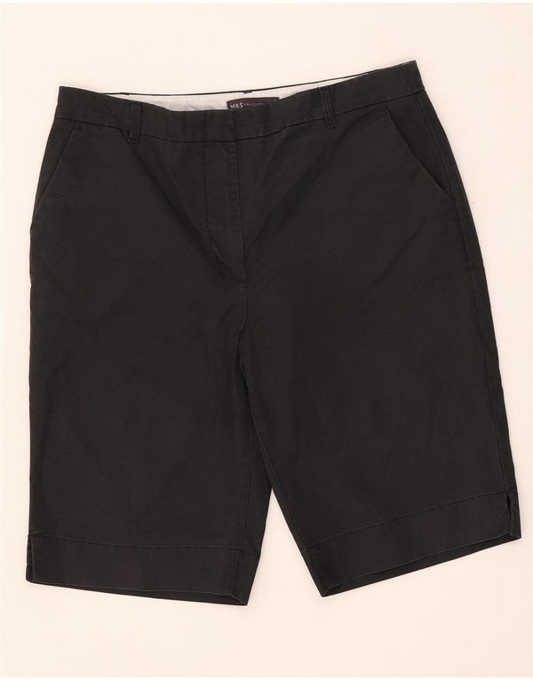 Женские шорты чинос Marks & Spencer UK 12, средний W32, черный хлопок