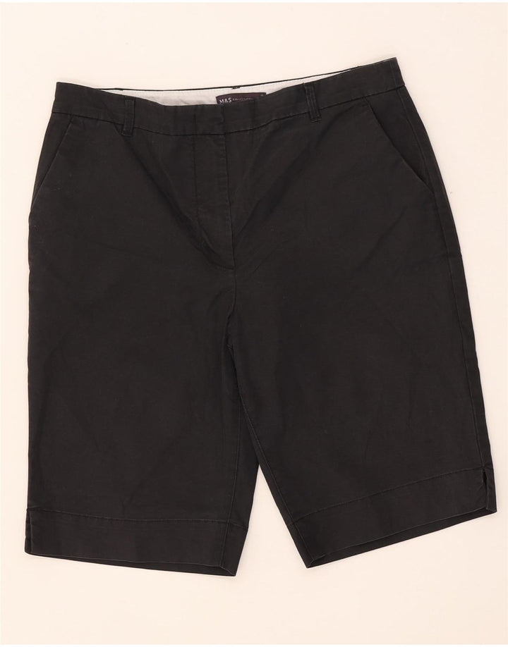 Женские шорты чинос Marks & Spencer UK 12, средний W32, черный хлопок
