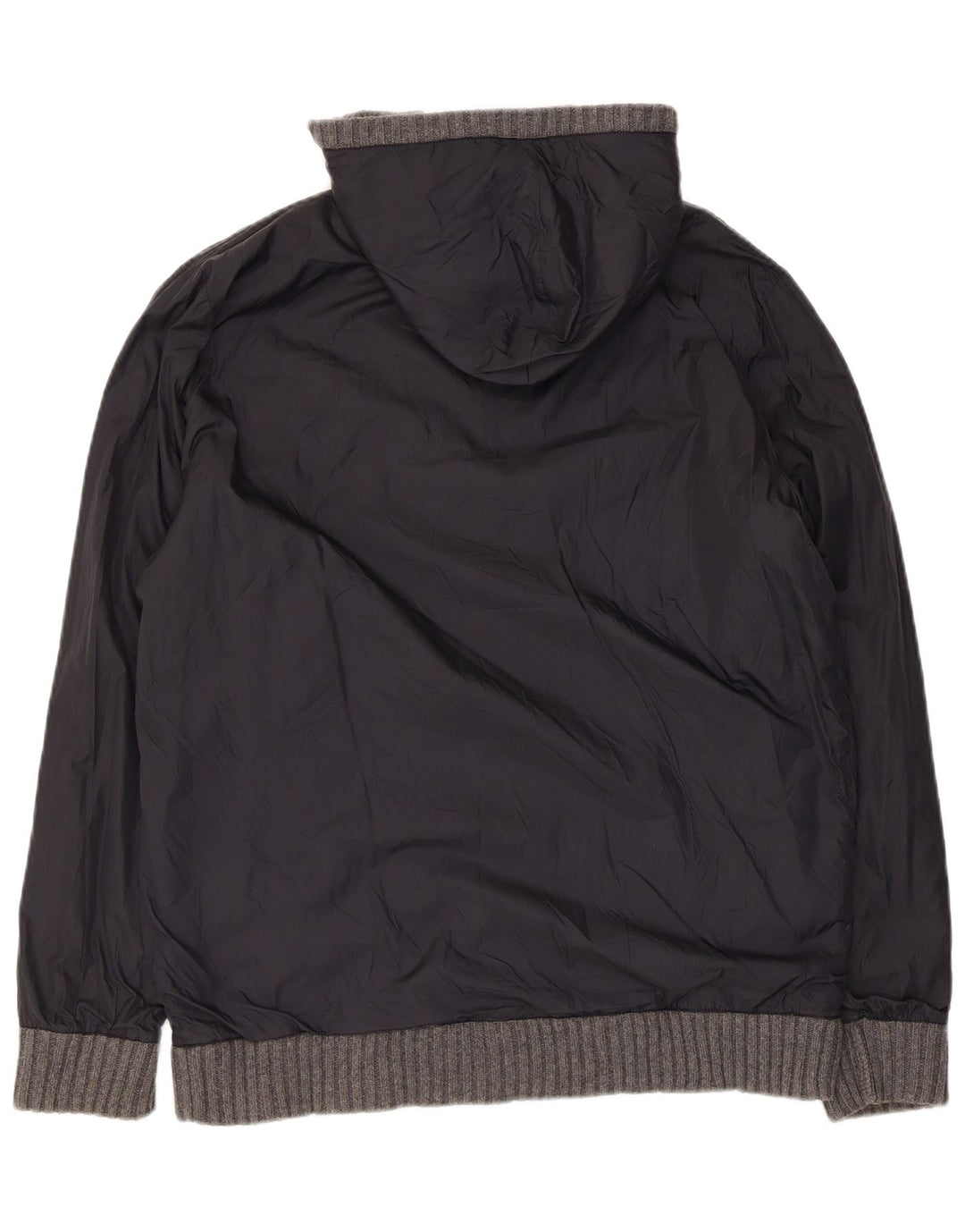 Мужская вязаная двусторонняя куртка с капюшоном Massimo Dutti UK 42 XL серая