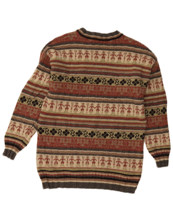 Женский джемпер с круглым вырезом Stefanel UK 14, средний разноцветный