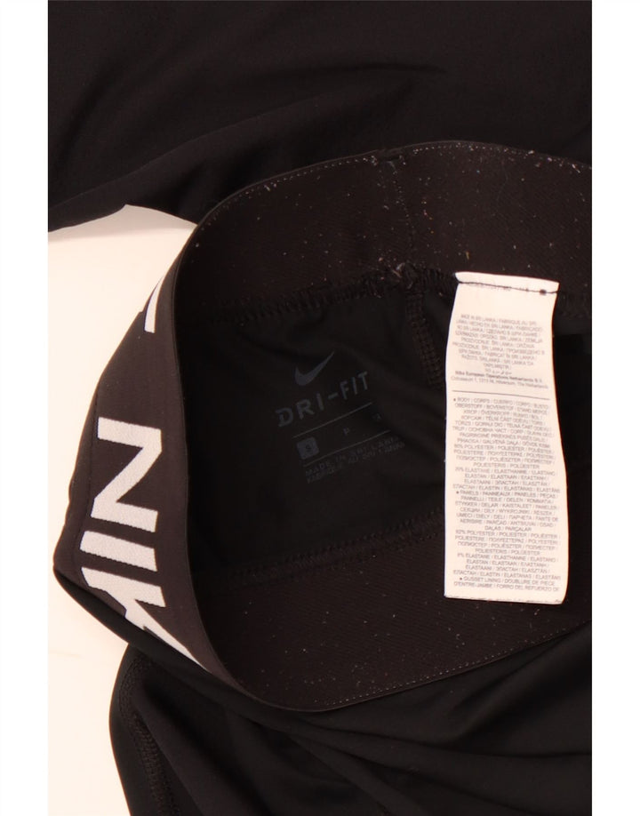 Женские леггинсы с рисунком NIKE Dri Fit UK 8, маленькие черные, полиэстер