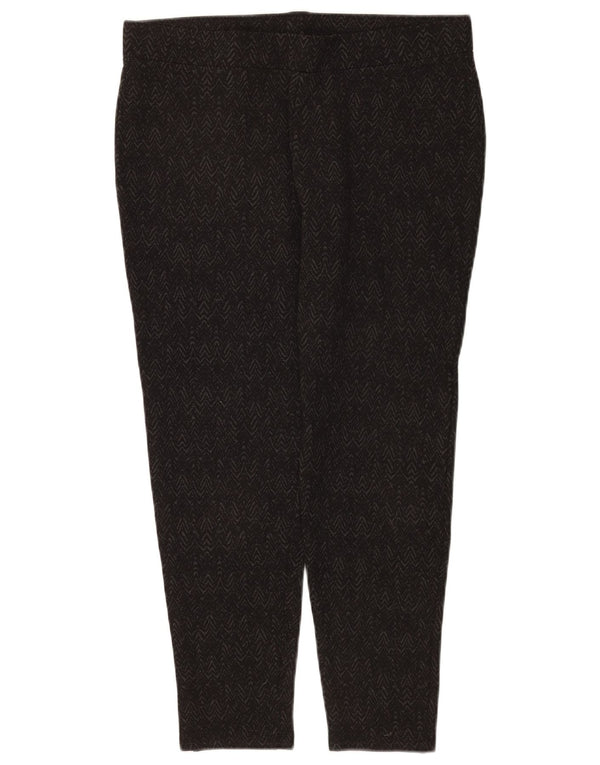 Женские укороченные брюки Marks & Spencer UK 16, большие W34 L25, черный шеврон