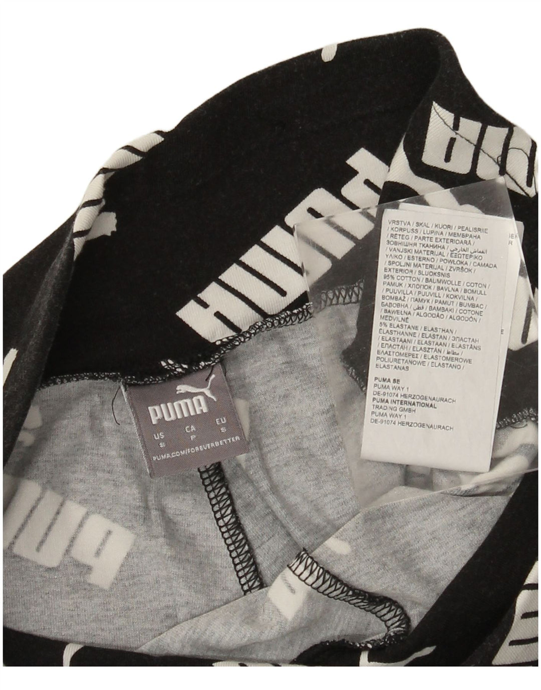 Женские леггинсы с рисунком Puma UK 10, маленькие черные хлопковые