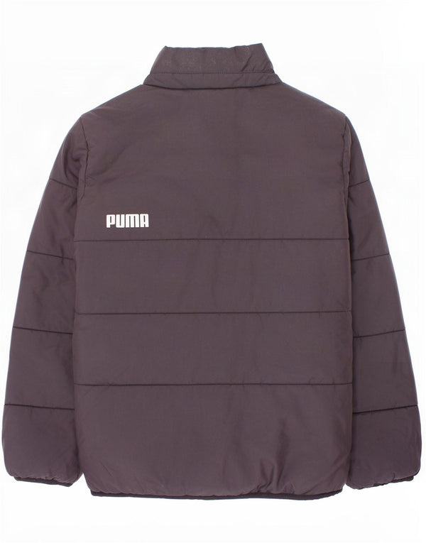 Пуховик Puma для мальчиков с графическим рисунком 9-10 лет, черный полиэстер