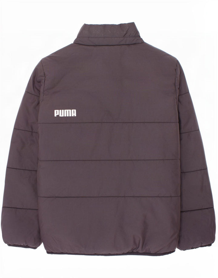 Пуховик Puma для мальчиков с графическим рисунком 9-10 лет, черный полиэстер
