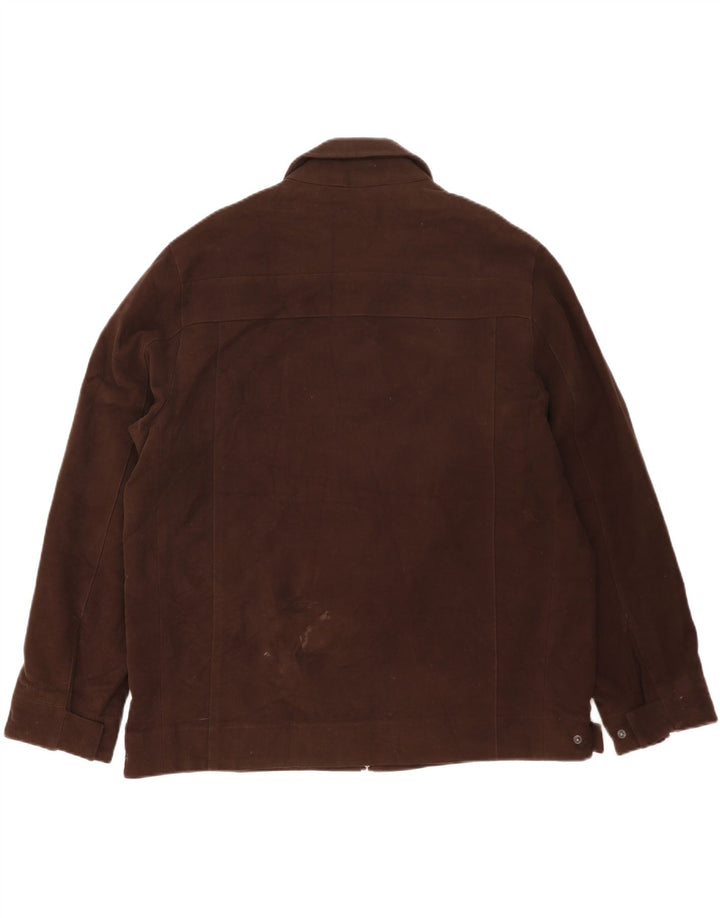 Мужской бомбер Marks & Spencer Autograph UK 42 XL, коричневый хлопок