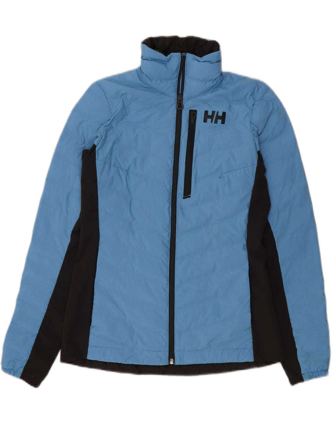 Женская стеганая куртка Helly Hansen UK 10, маленькая синяя, полиэстер с цветными блоками