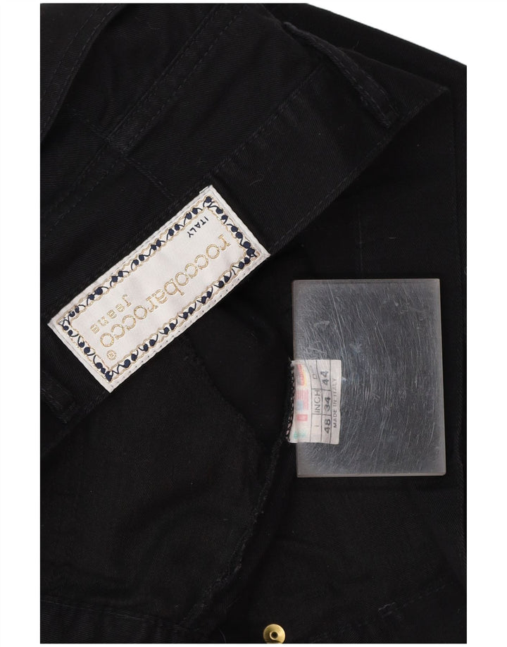 ROCCOBAROCCO Женские узкие укороченные джинсы IT 48 XL W34 L25 Черный хлопок