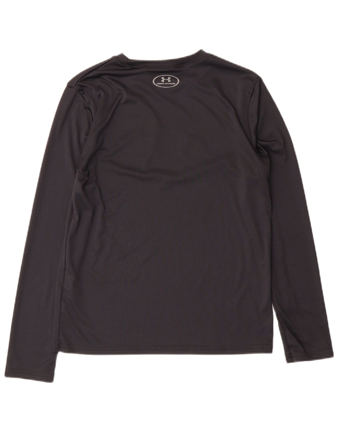 UNDER ARMOUR Boys Graphic Top Long Sleeve 11-12 Years Large Black