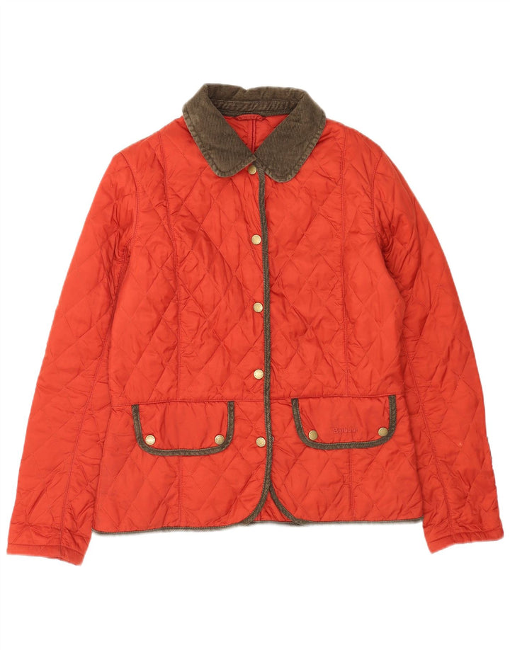 Женская стеганая куртка Barbour UK 12 средний красный полиамид