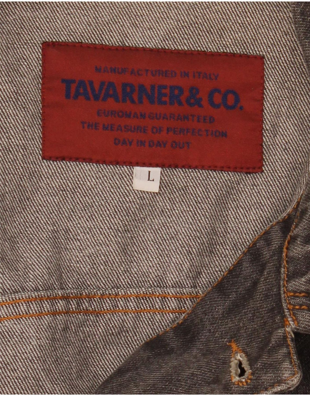 Мужская джинсовая куртка Tavarner UK 40, большая, серая