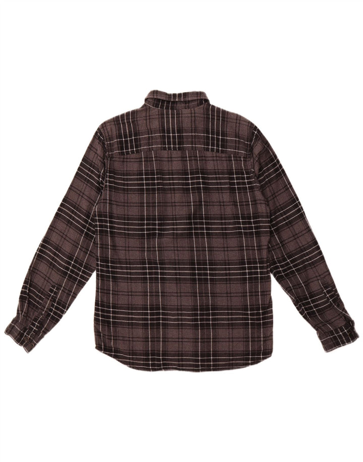 Мужская фланелевая рубашка Jack & Jones среднего серого цвета в клетку, хлопок