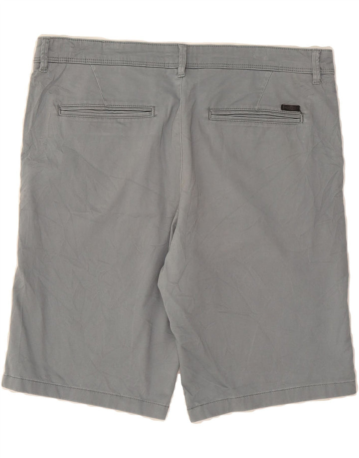 JACK & JONES Mens Chino Shorts Large W36 Grey Cotton Vintage Jack & Jones and Second-Hand Jack & Jones from Messina Hembry 