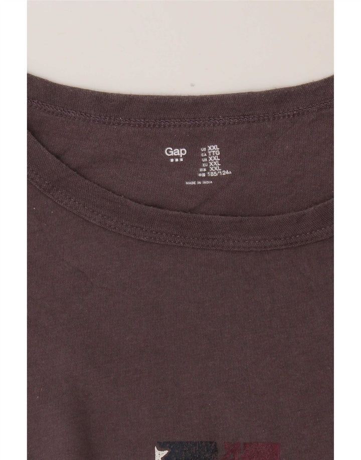 Мужская футболка с рисунком Gap 2XL коричневая