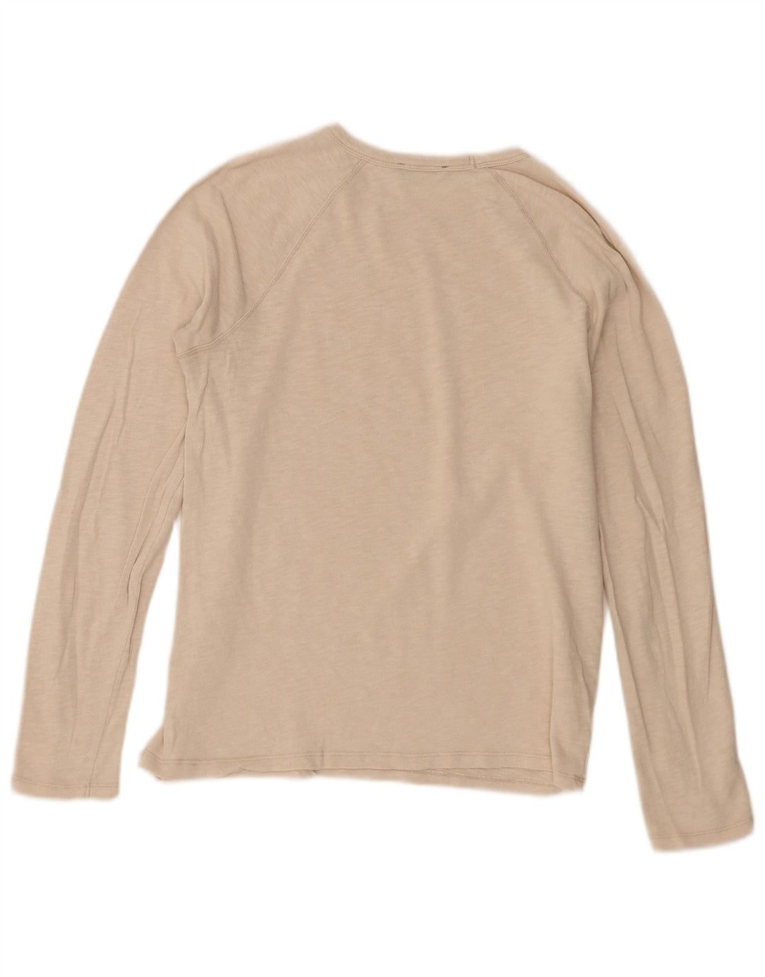 Мужской топ Zara с длинным рукавом, маленький, бежевый, хлопок