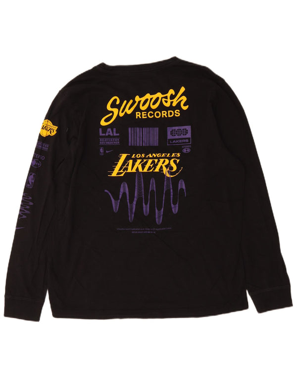 Мужские кроссовки Nike Los Angeles Lakers с рисунком, длинный рукав, большой черный, хлопок