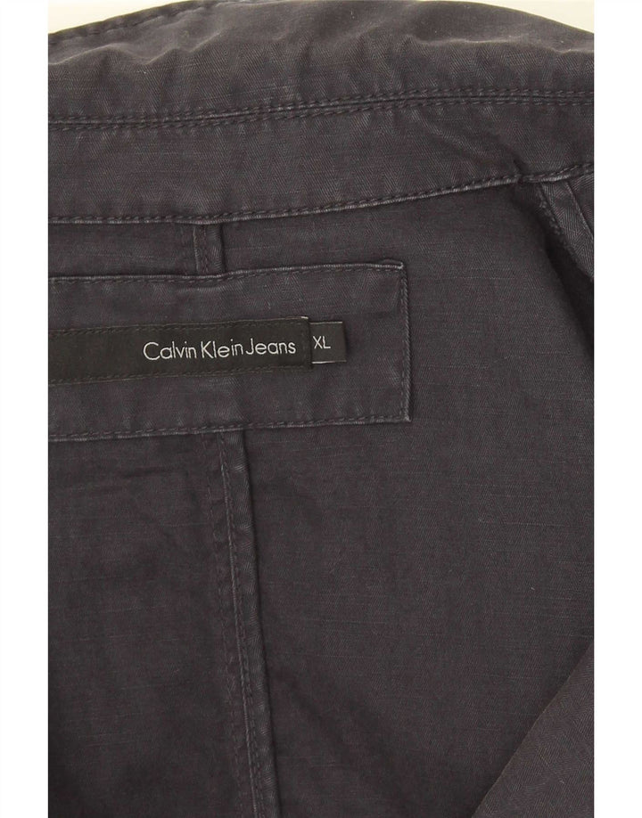 Мужской пиджак на 1 пуговице Calvin Klein UK 42 XL темно-синий