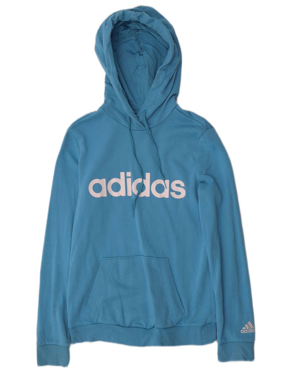 Женский джемпер с капюшоном ADIDAS UK 4/6 XS, синий хлопок