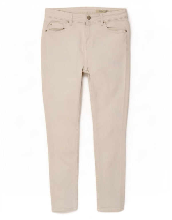 Женские укороченные джинсы скинни Marks & Spencer The Ivy UK 10, маленькие W27 L25, белые