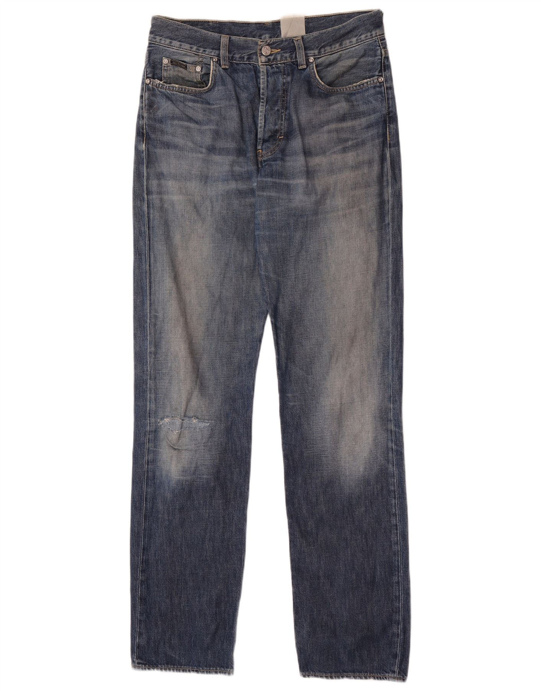 Мужские потертые прямые джинсы Calvin Klein W32 L34 синие
