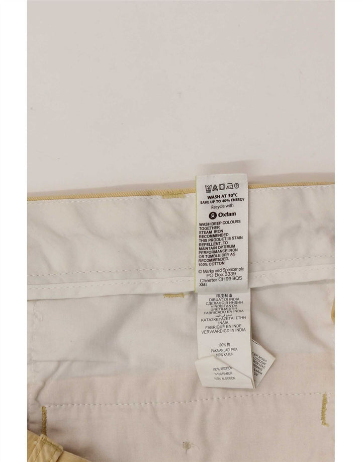 Мужские шорты-чиносы Marks & Spencer W36, большие желтые, хлопок